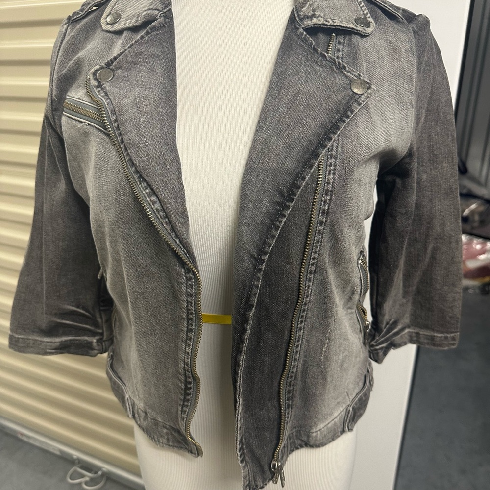 Zara Charcoal Denim Jacket